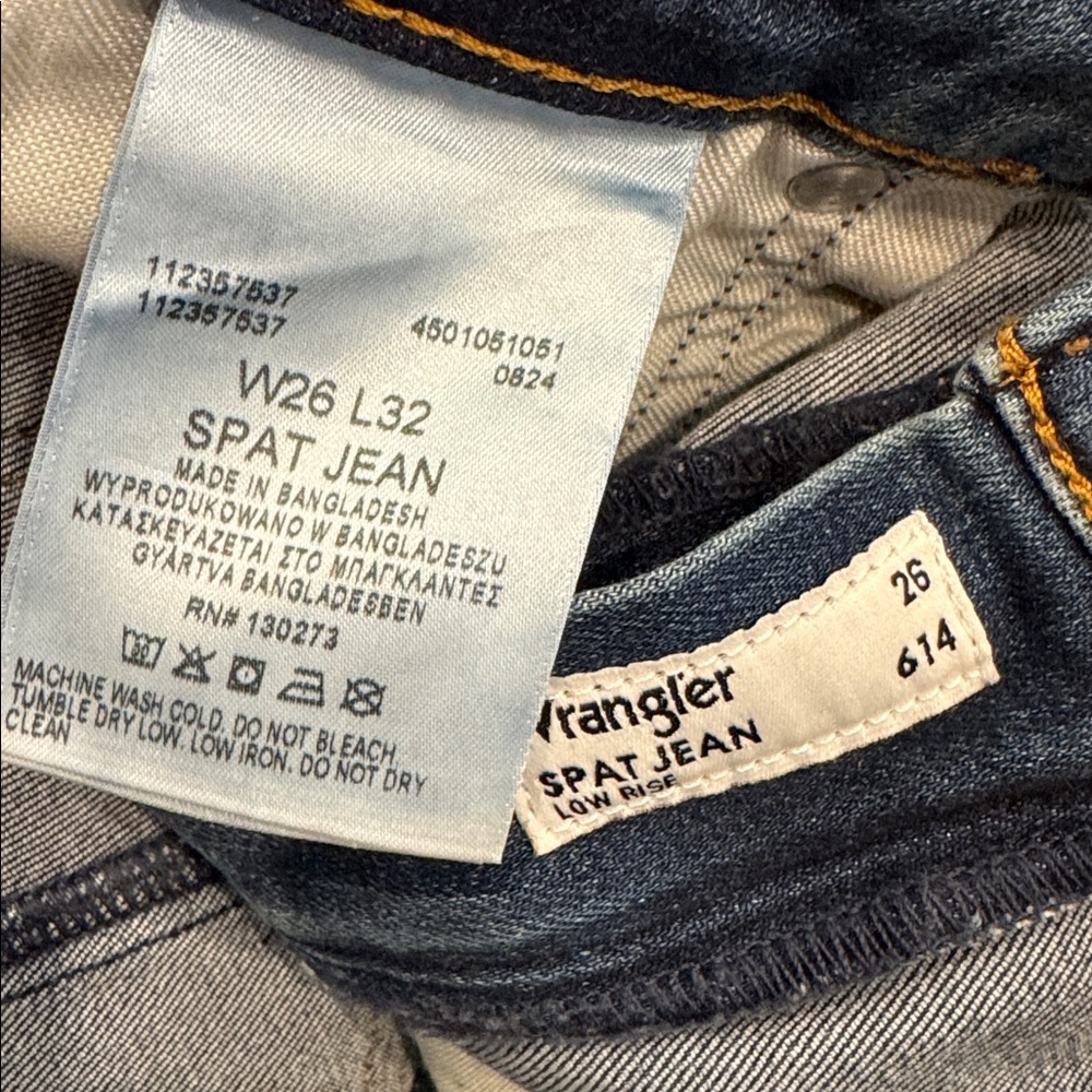 Wrangler Spat Low Rise Jean Dark Blue Skinny Jeans with Zipper Accents - Picture 5 of 11